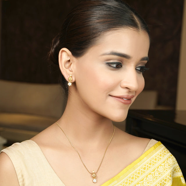 22k Gold Plated Suvarna Sopan Pendant