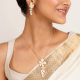 22k Gold Plated Ridhi Vartula Pendant Set