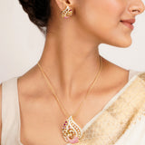 22k Gold Plated Ridhi Gola Pendant Set