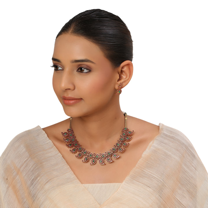 22k Gold Plated Kanchan Haripriya Necklace Set