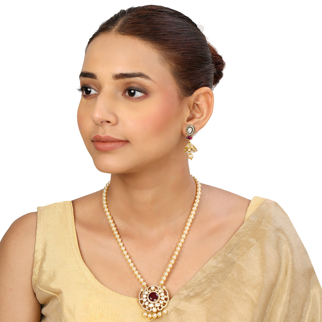 22k Gold Plated Sampada Kamalaja Necklace set