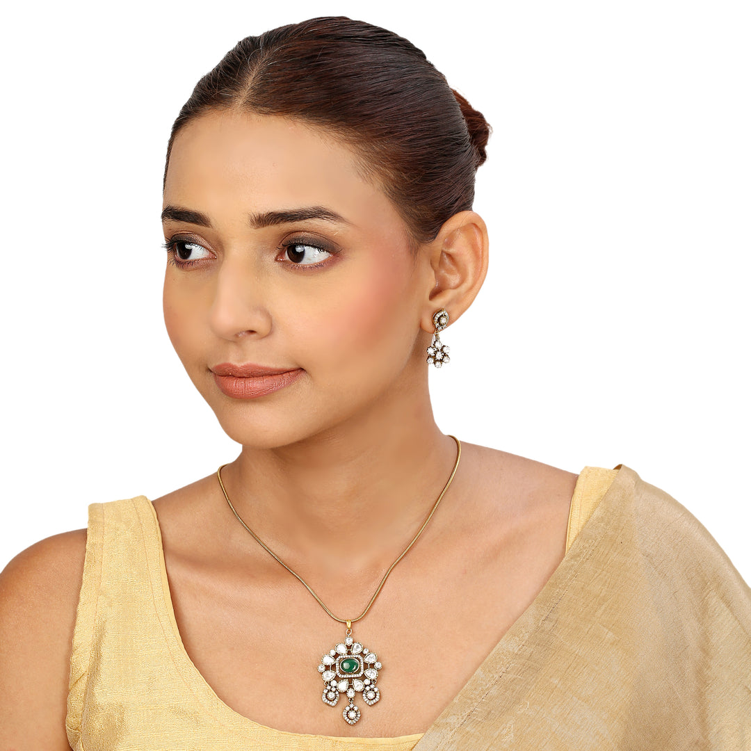 22k Gold Plated Sampada Krishnangi Pendant set