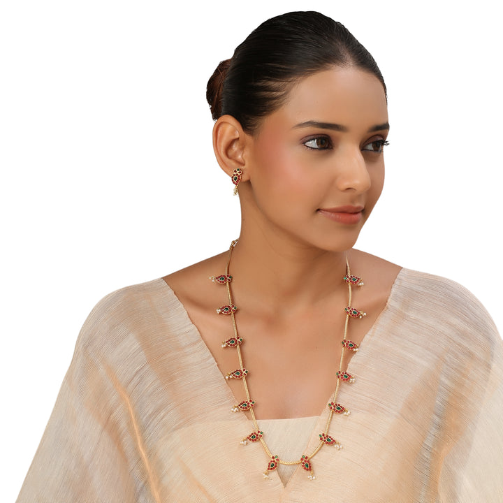 22k Gold Plated Kanchan Anupama Necklace Set