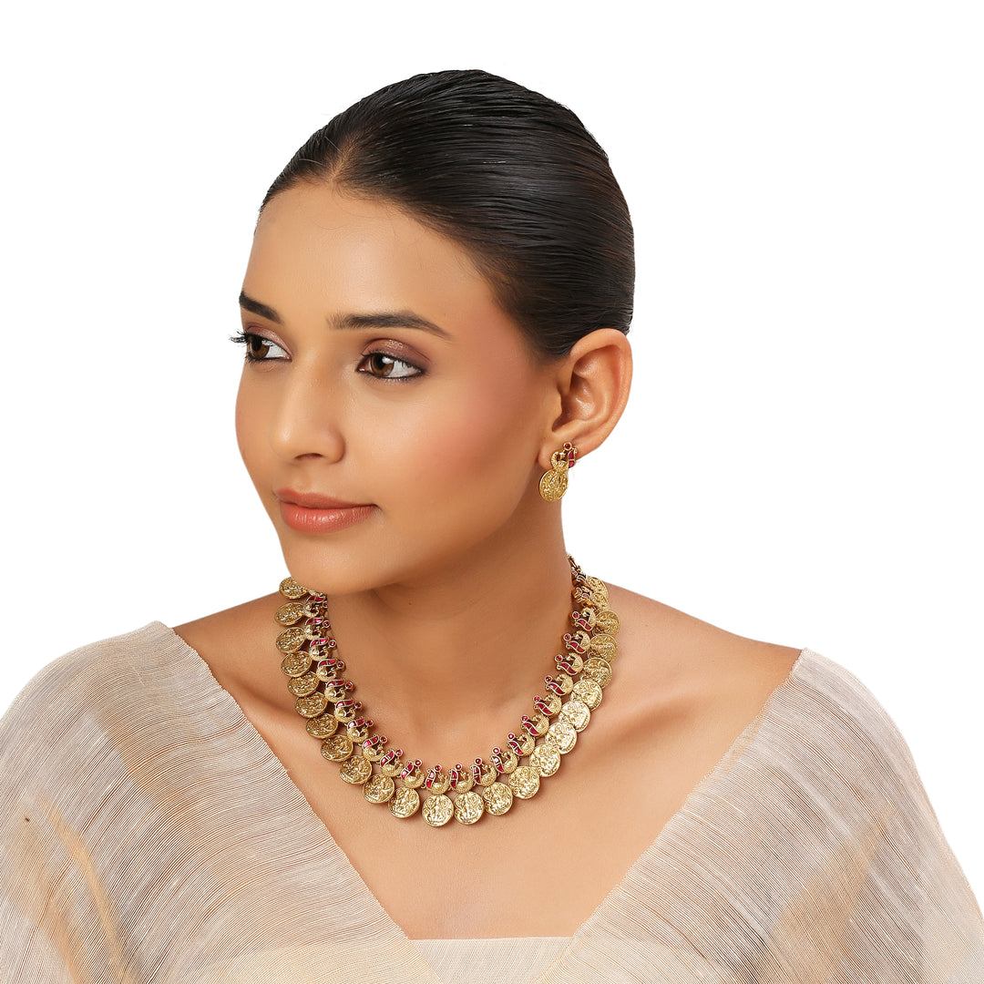 22k Gold Plated Kanchan Lajwanti Necklace Set