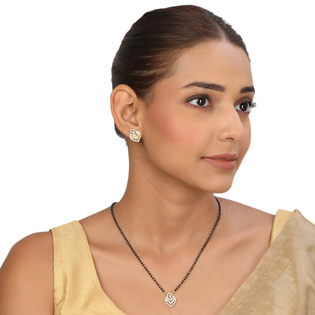 22k Gold Plated Sampada Rajatangi Mangalsutra Set