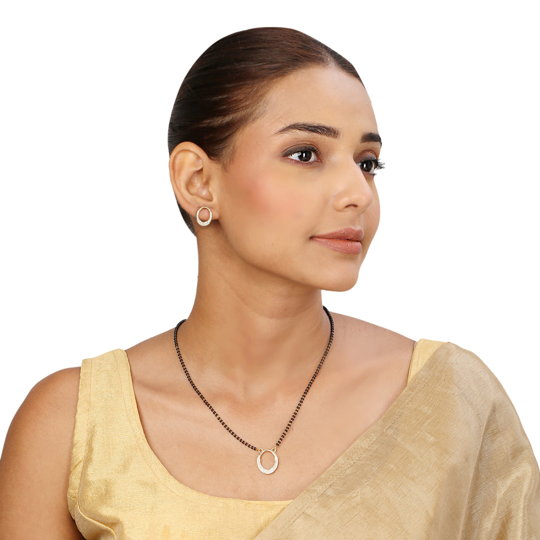 22k Gold Plated Sampada Riddhishree Mangalsutra Set