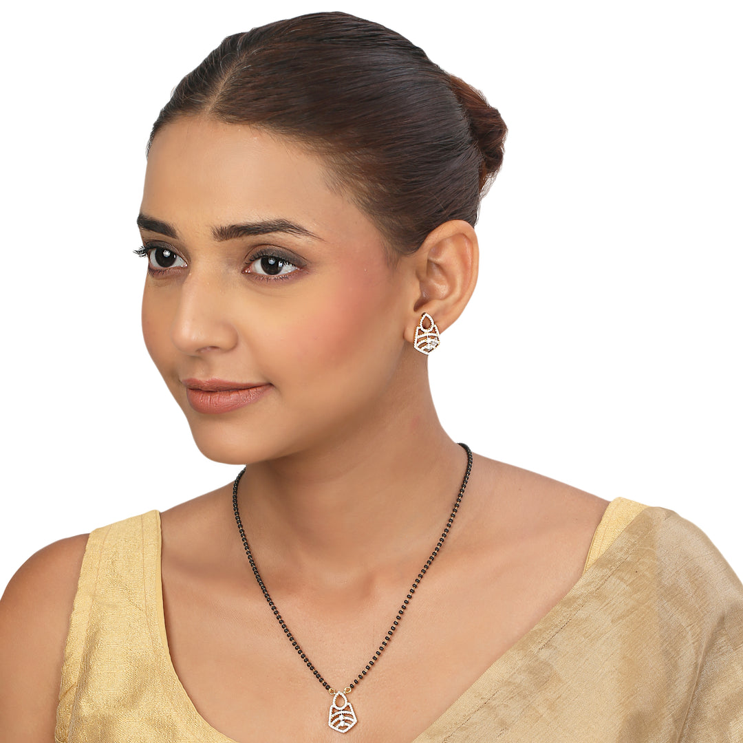 22k Gold Plated Sampada Shashikala Mangalsutra Set