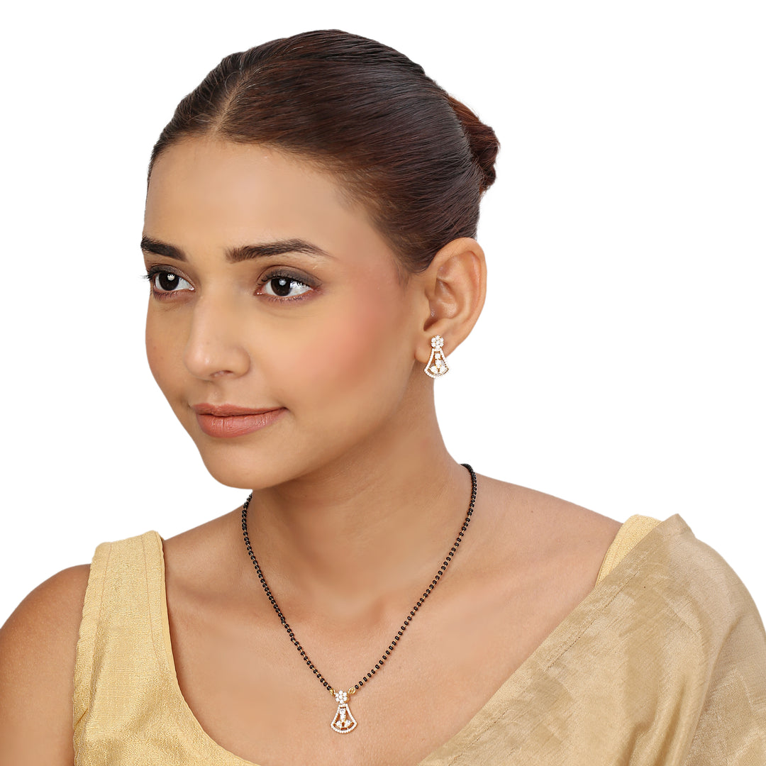 22k Gold Plated Sampada Shrinika Mangalsutra Set
