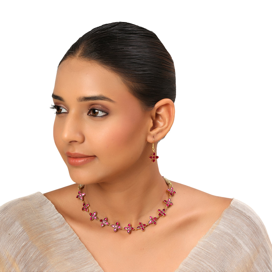 22k Gold Plated Kanchan Nalini Necklace Set