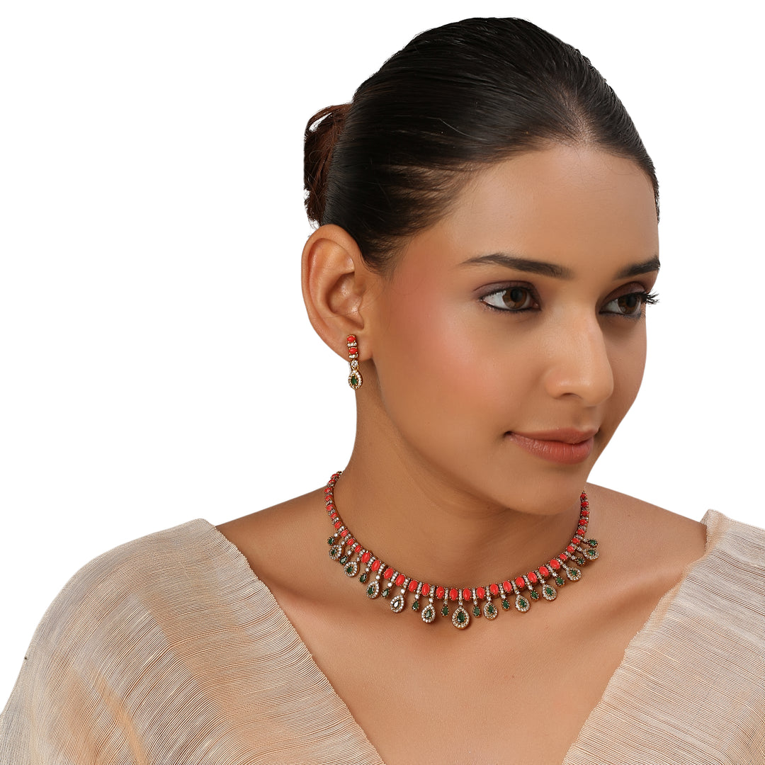 22k Gold Plated Kanchan Nirmala Necklace Set