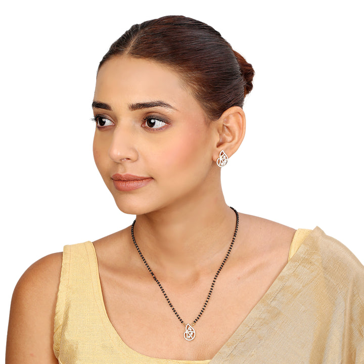 22k Gold Plated Sampada Vagdevi Mangalsutra Set