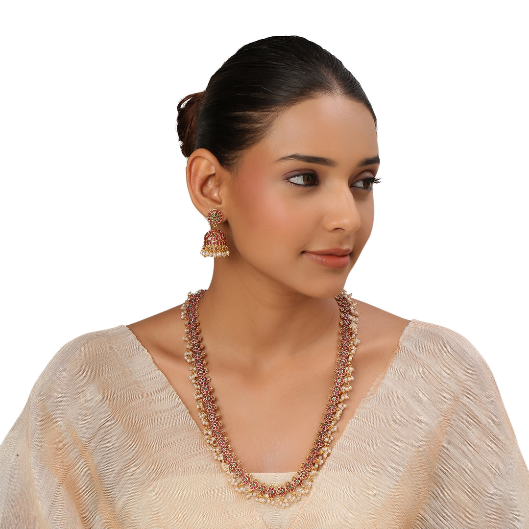22k Gold Plated Kanchan Padmalini Necklace Set