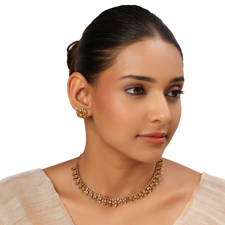 22k Gold Plated Kanchan Sharmishtha Necklace Set