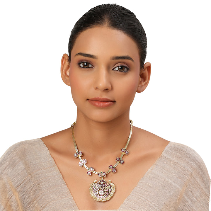 22k Gold Plated Kanchan Somalata Necklace