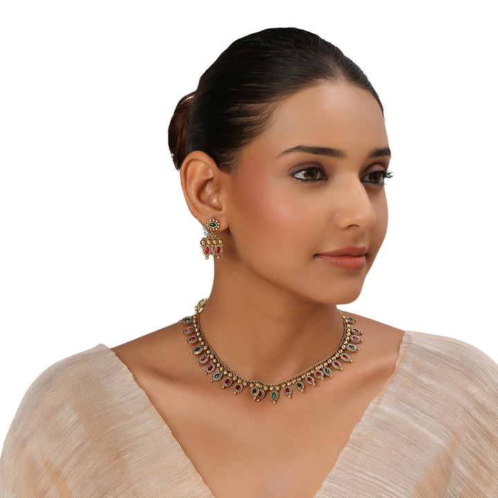 22k Gold Plated Kanchan Bhanupriya Necklace Set