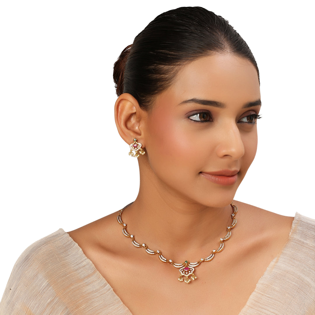 22k Gold Plated Kanchan Devashree Necklace Set