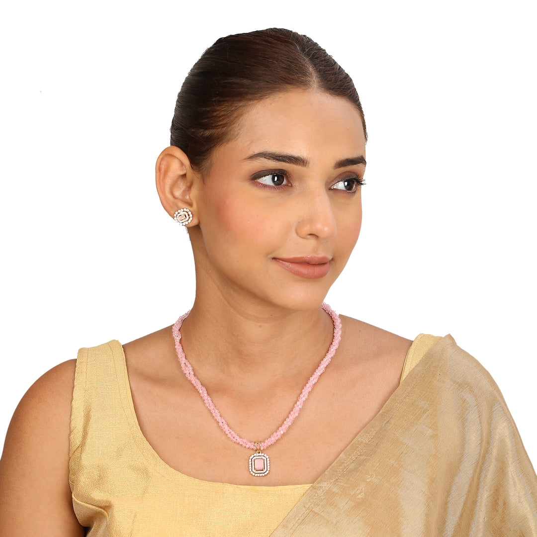 22k Gold Plated Sampada Indukala Pendant Set