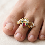 22k Gold Plated Noorja Kalash Toe Ring