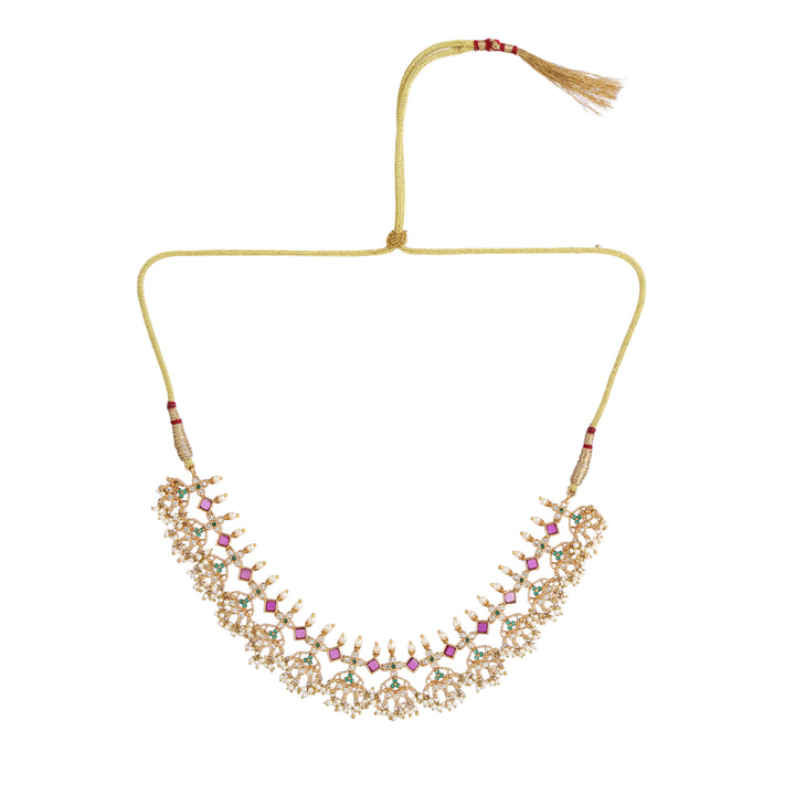 22k Gold Plated Kanchan Kanchali Necklace Set