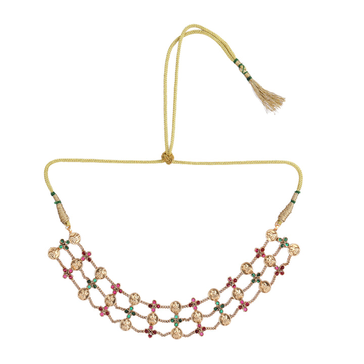 22k Gold Plated Kanchan Kasturi Necklace Set