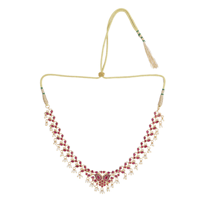 22k Gold Plated Kanchan Lalita Necklace Set