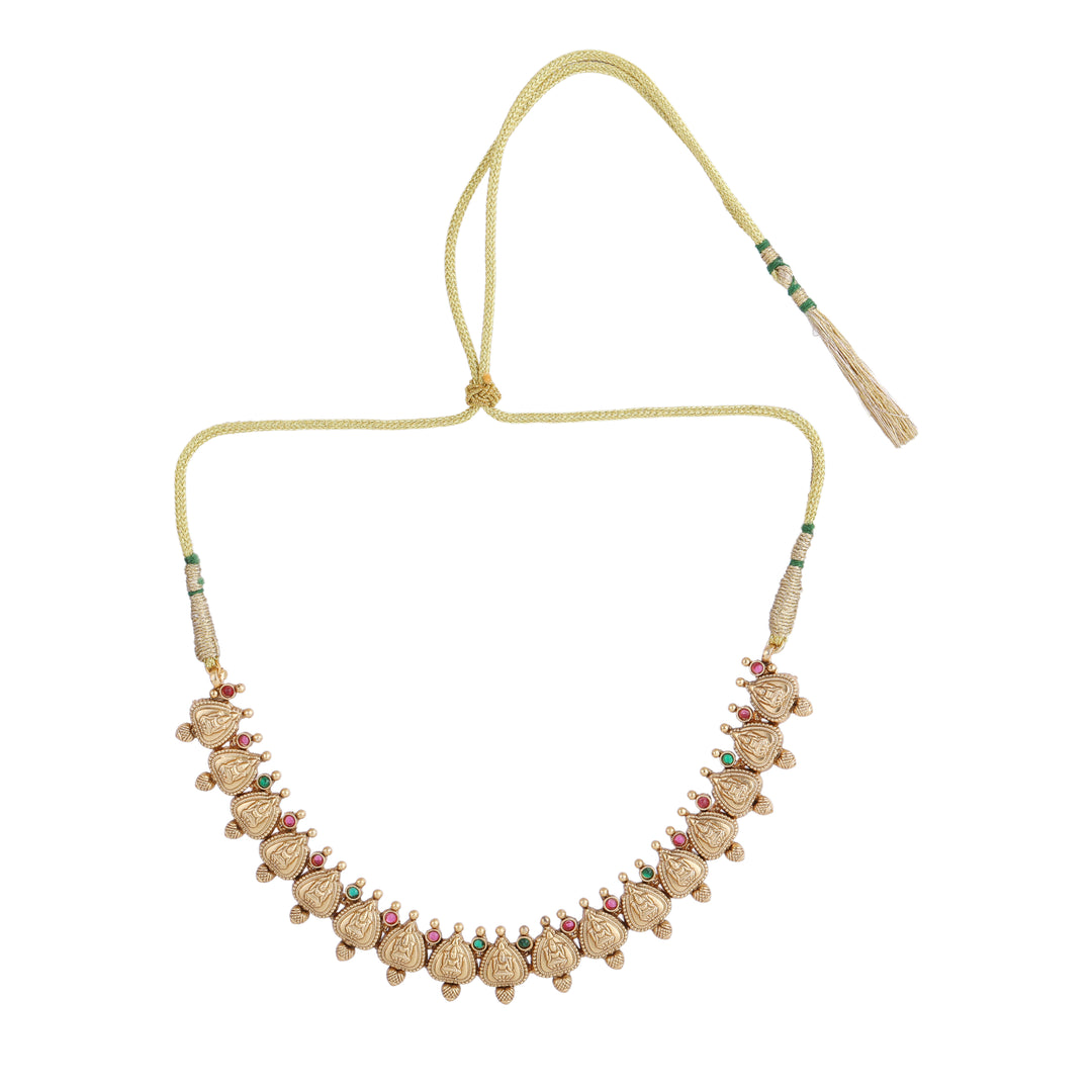 22k Gold Plated Kanchan Mahadevi Necklace Set