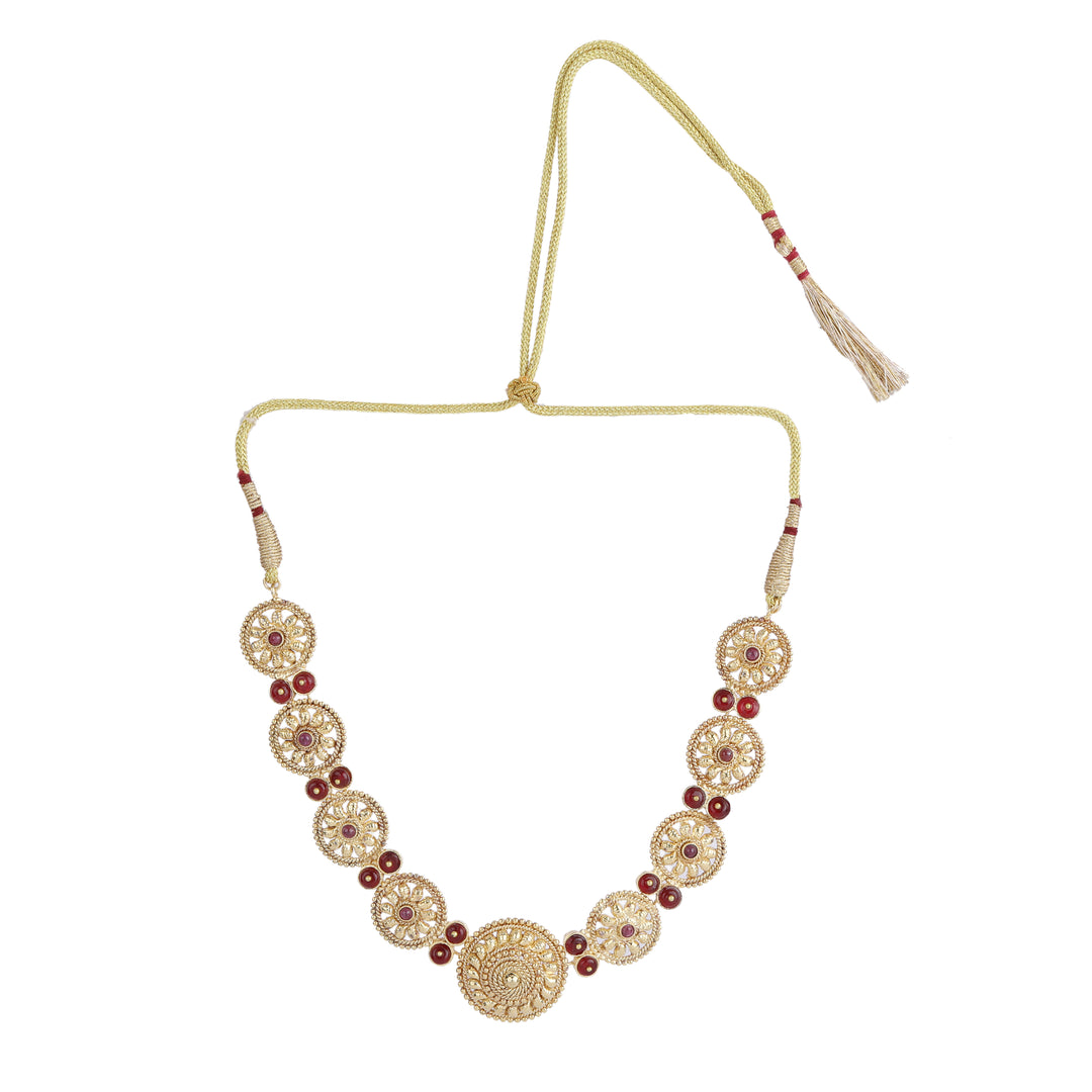 22k Gold Plated Kanchan Manjari Necklace Set