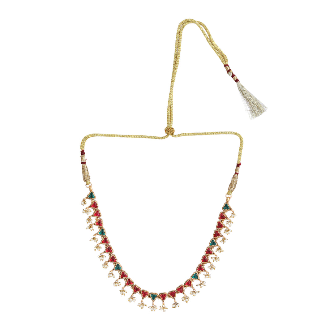 22k Gold Plated Kanchan Nageshwari Necklace Set