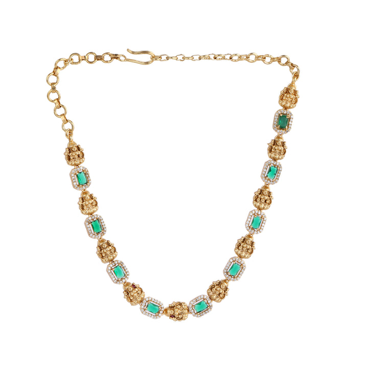 22k Gold Plated Kanchan Rohini Necklace Set
