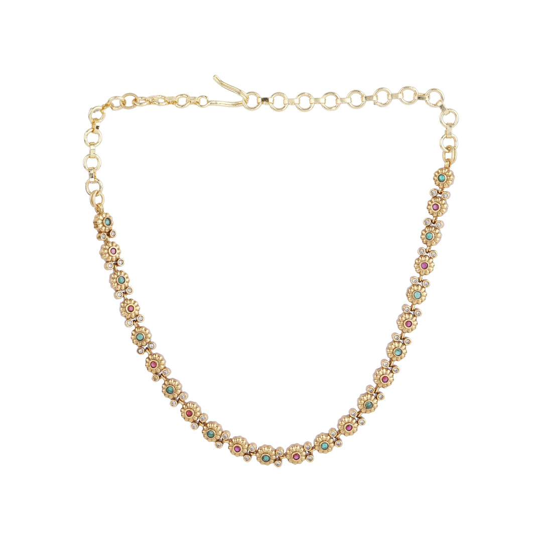 22k Gold Plated Kanchan Shantidevi Necklace Set