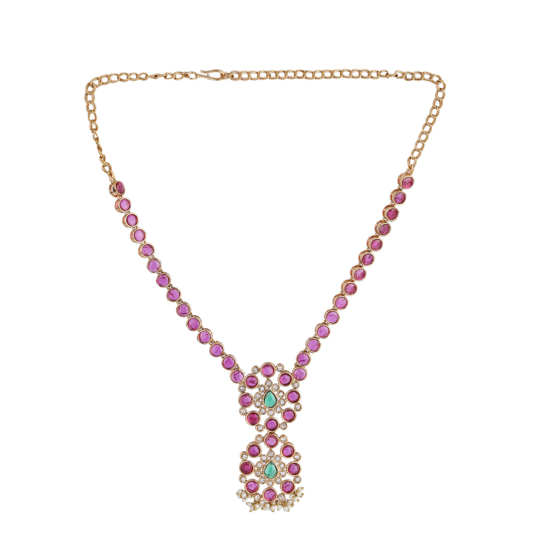 22k Gold Plated Kanchan Chandana Necklace Set
