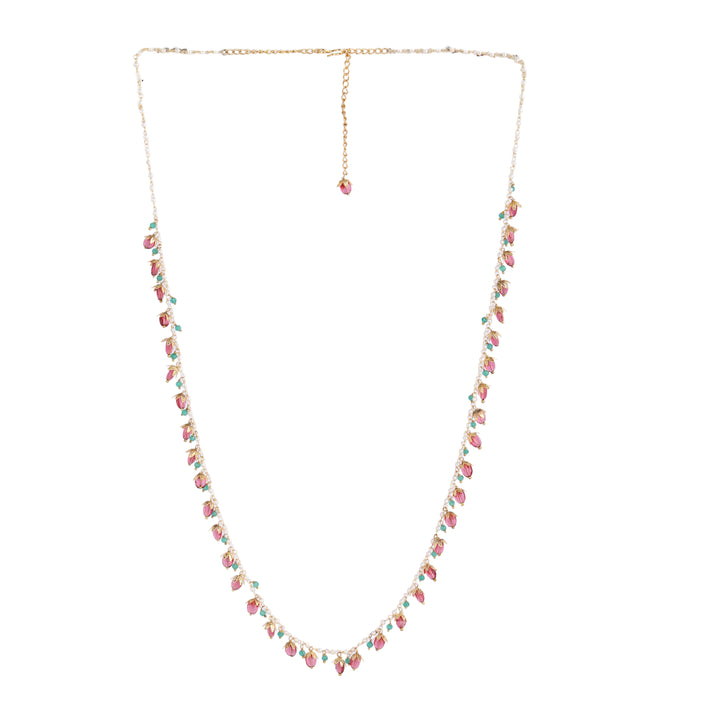 22k Gold Plated Gulabi Devyani Necklace Set
