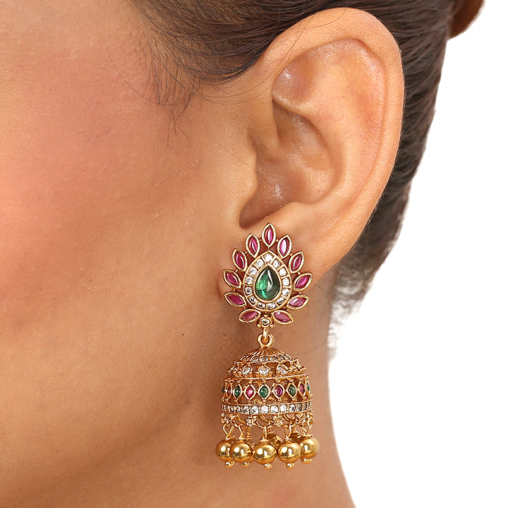 22k Gold Plated Sampada Jayalakshmi Necklace set