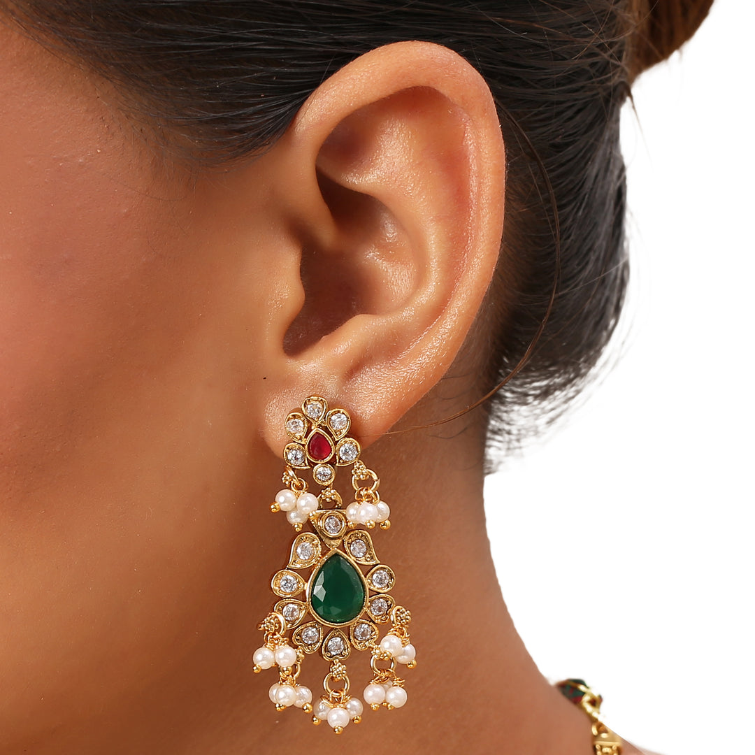 22k Gold Plated Kanchan Jagruti Necklace Set