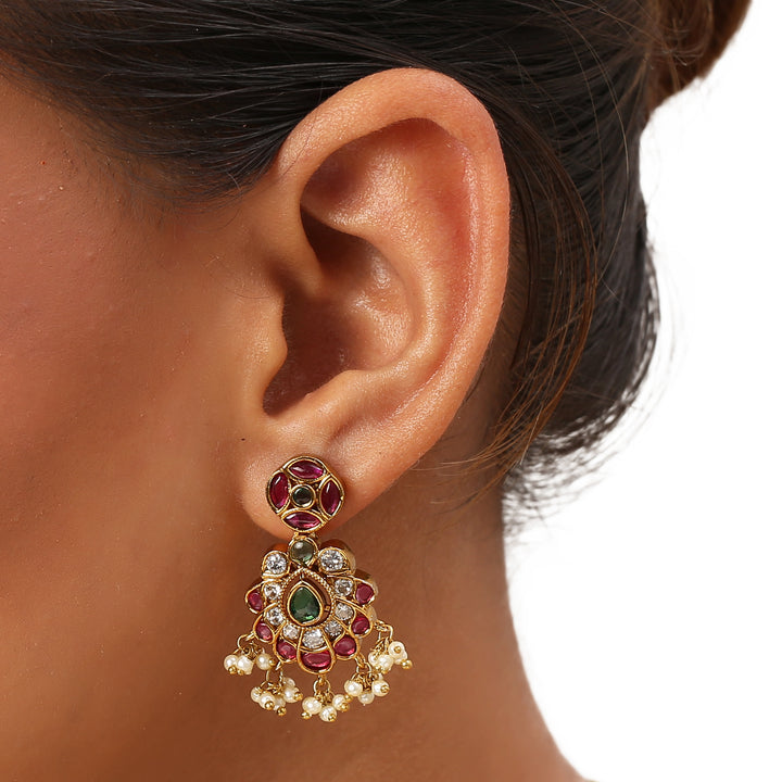 22k Gold Plated Kanchan Karishma Necklace Set