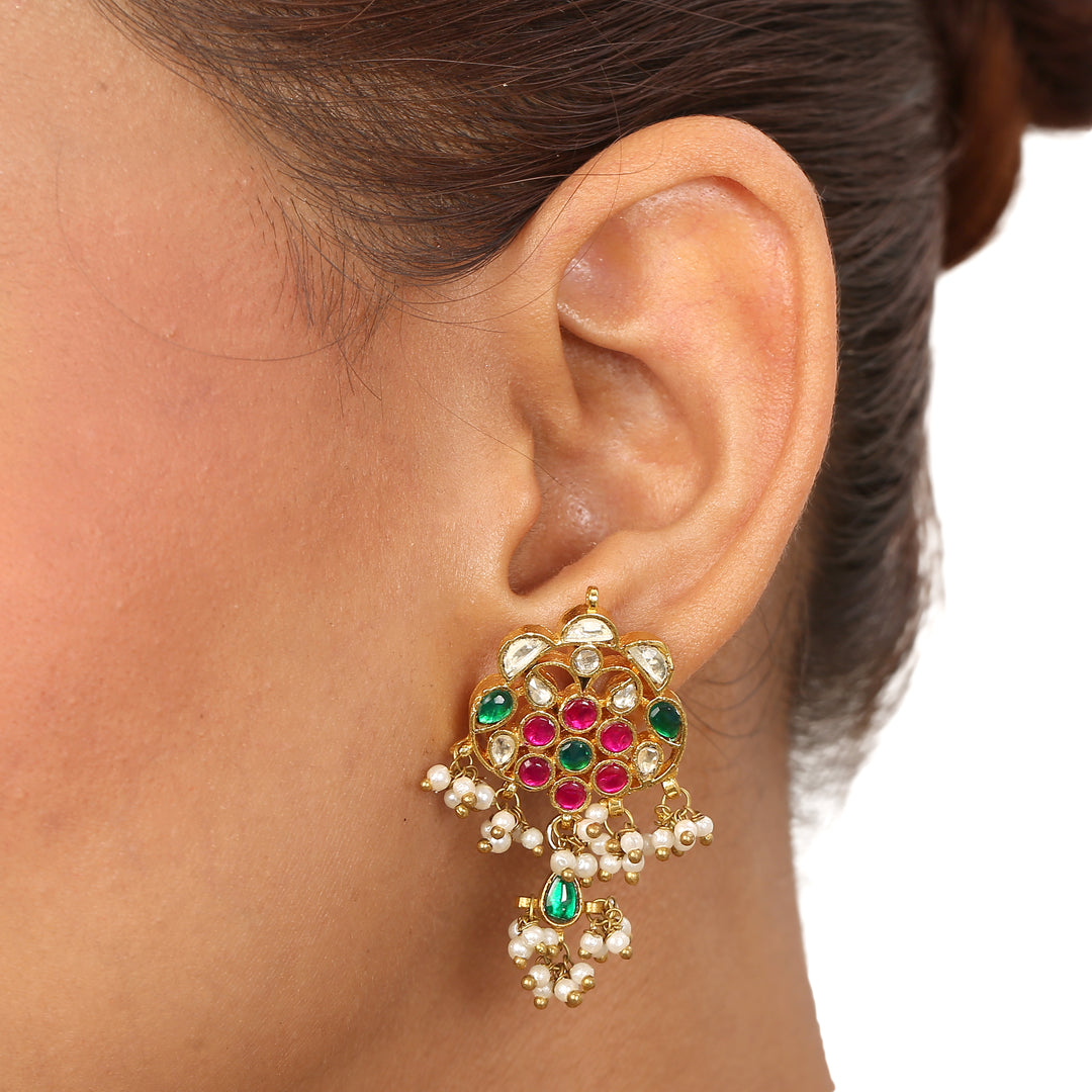 22k Gold Plated Sampada Gaurilekha Pendant set