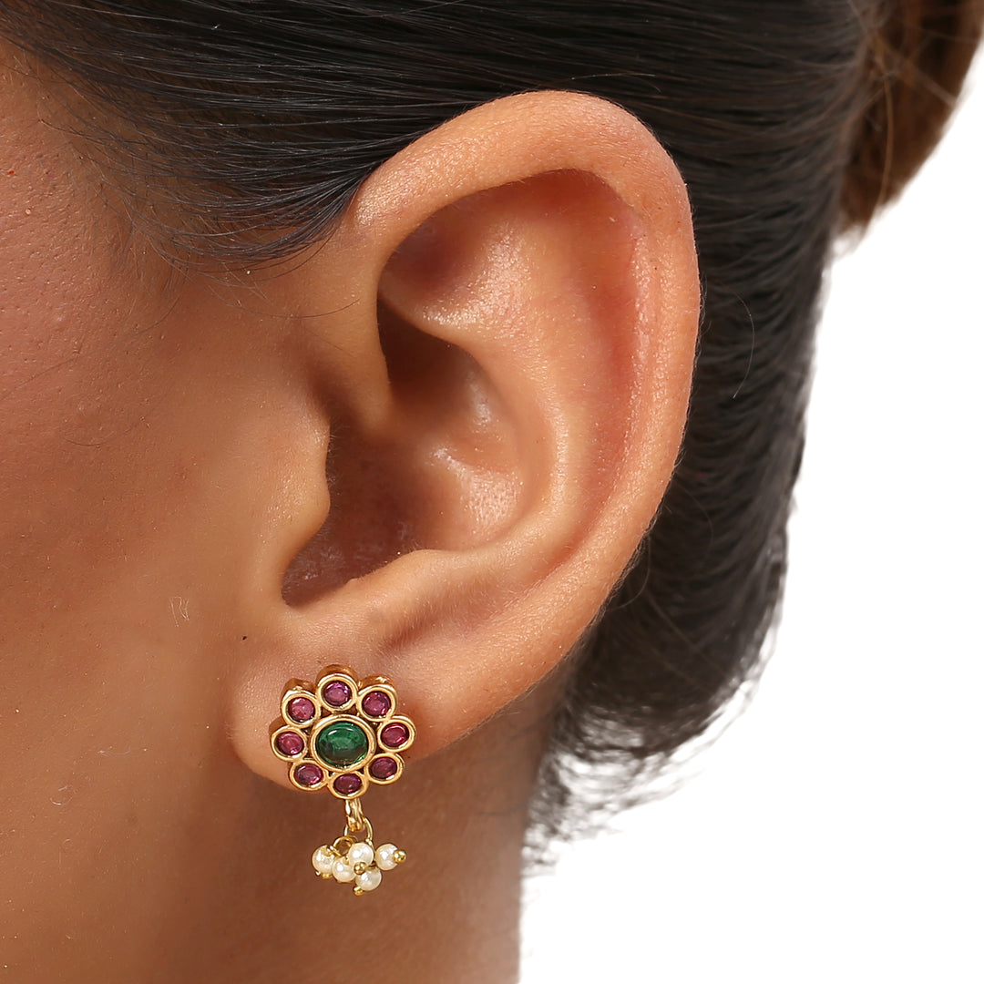 22k Gold Plated Kanchan Uma Necklace Set