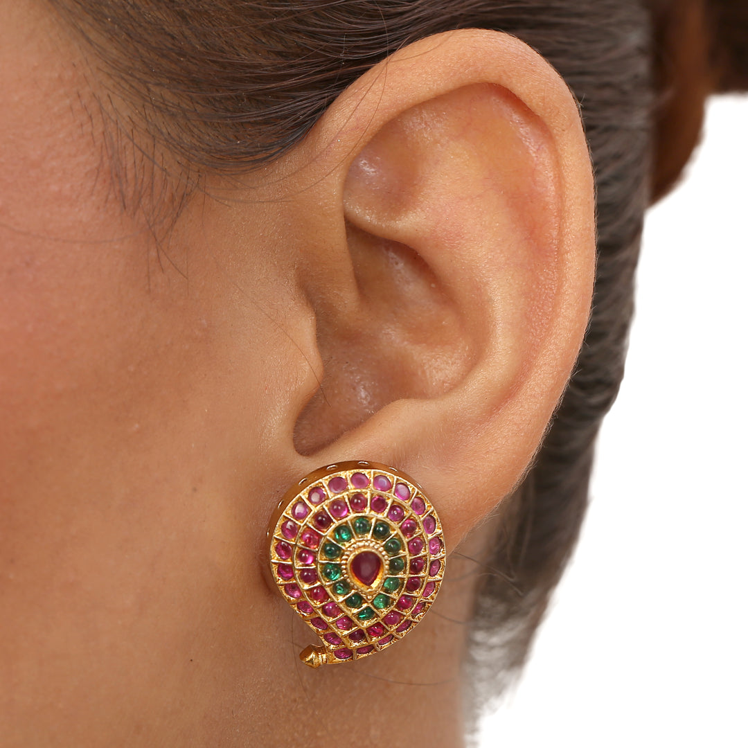 22k Gold Plated Sampada Jagadamba Necklace set