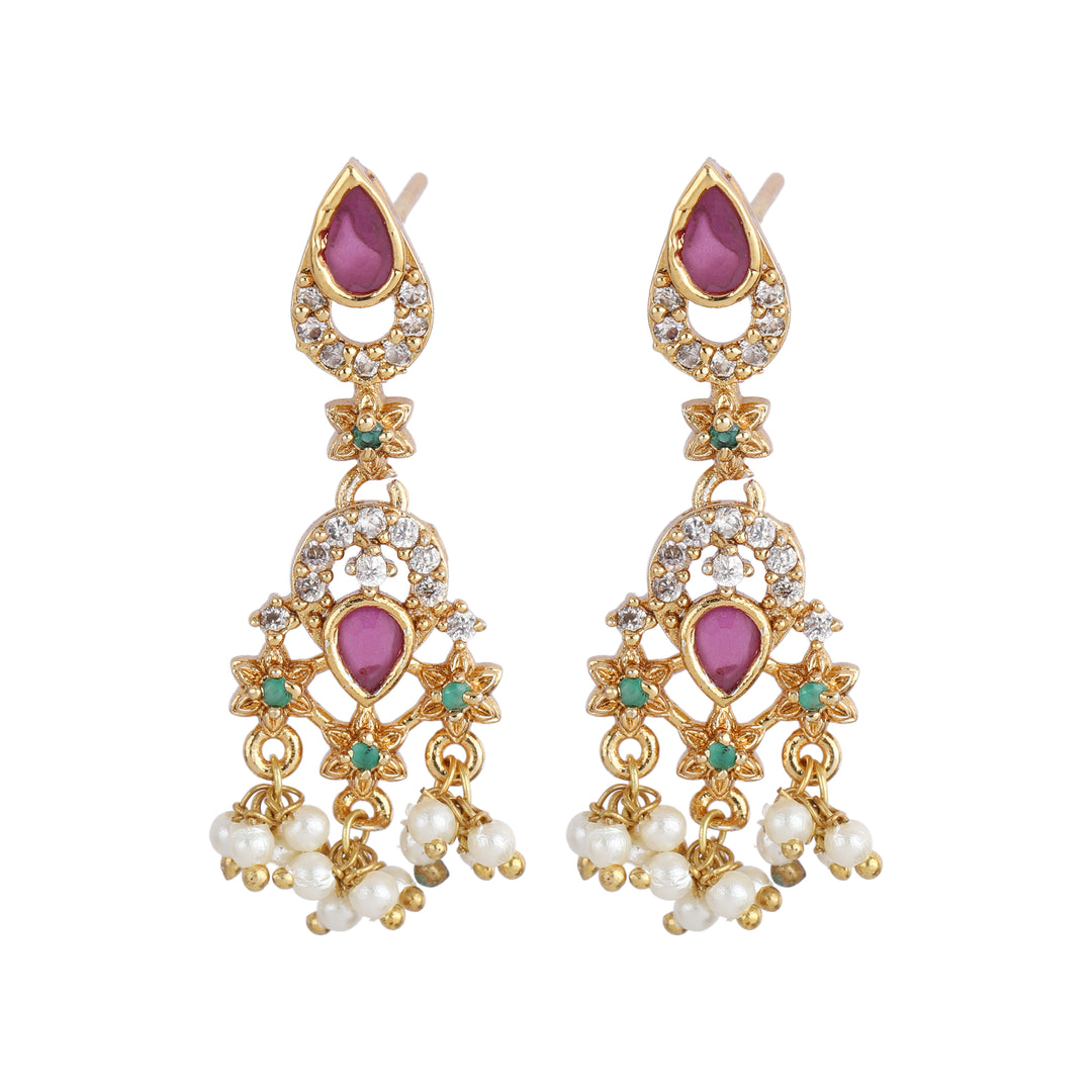 22k Gold Plated Kanchan Kamya Necklace Set
