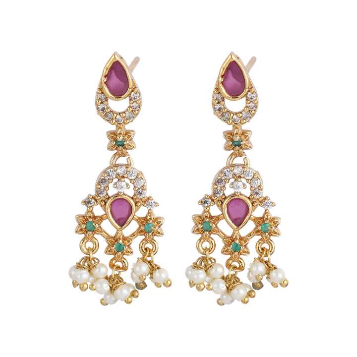 22k Gold Plated Kanchan Kamya Necklace Set