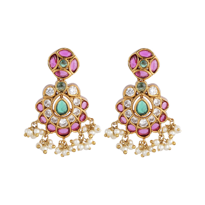 22k Gold Plated Kanchan Karishma Necklace Set