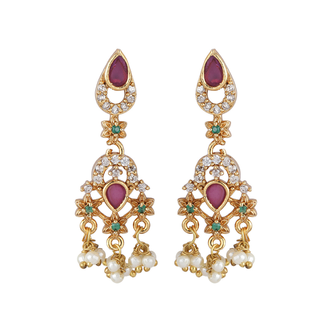 22k Gold Plated Kanchan Neelima Necklace Set