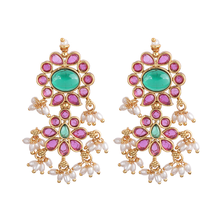 22k Gold Plated Kanchan Satyavati Necklace Set