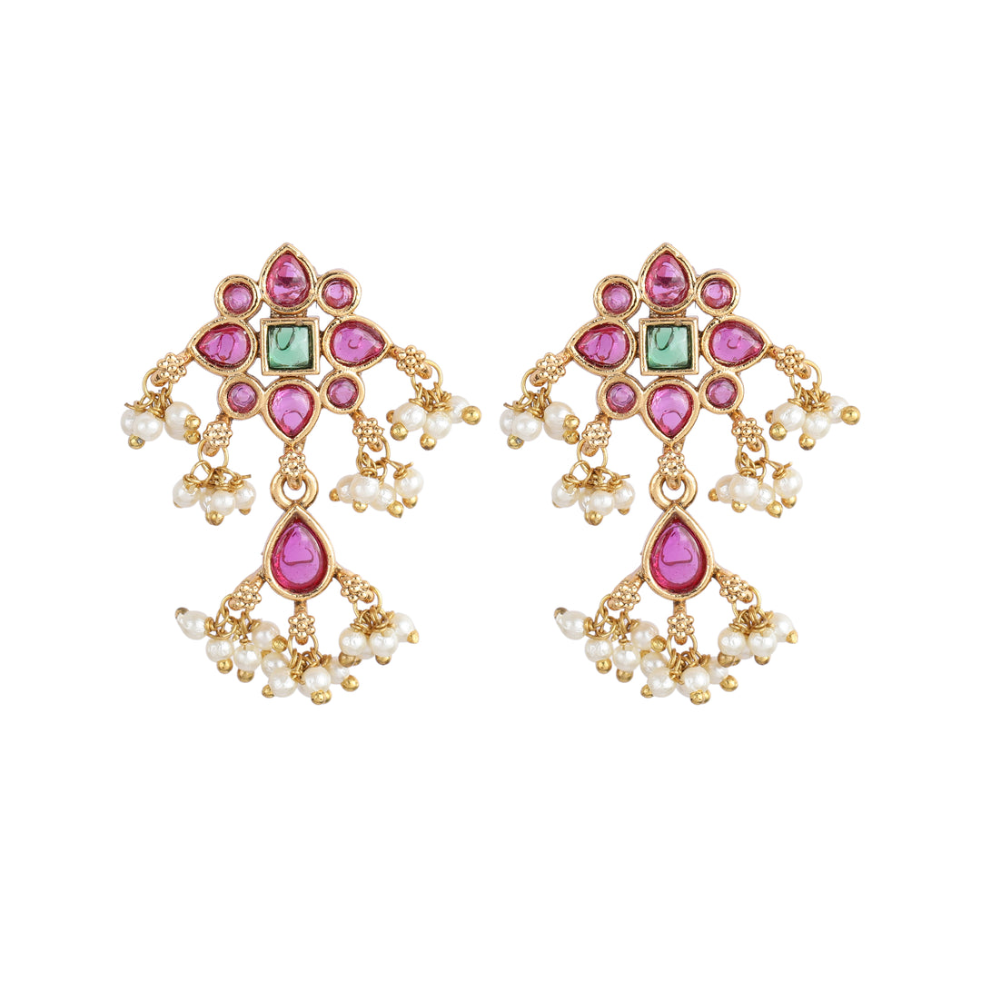 22k Gold Plated Kanchan Sharada Necklace Set