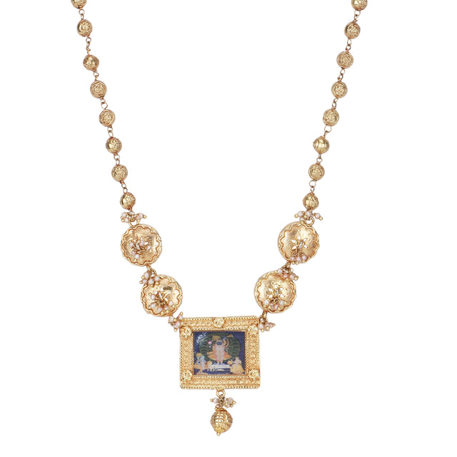 Pichwai 22k Gold Plated Necklace Set