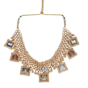 Dhrupal 22k Gold Plated Necklace Set
