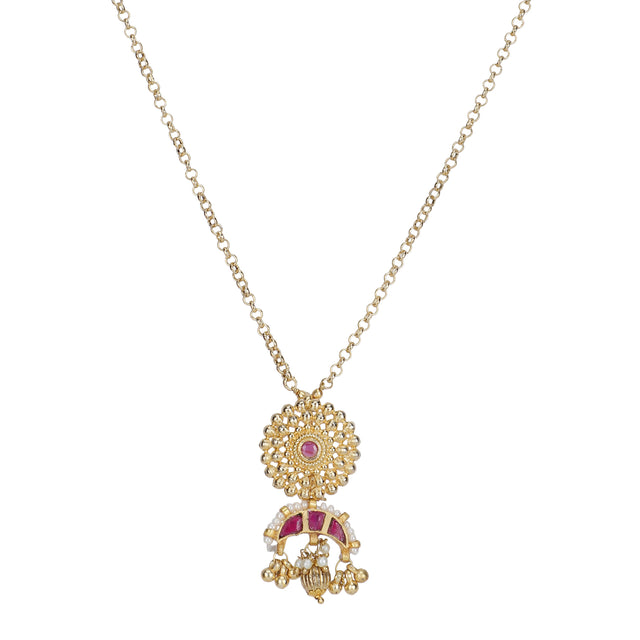 22k Gold Plated Janya Necklace Set