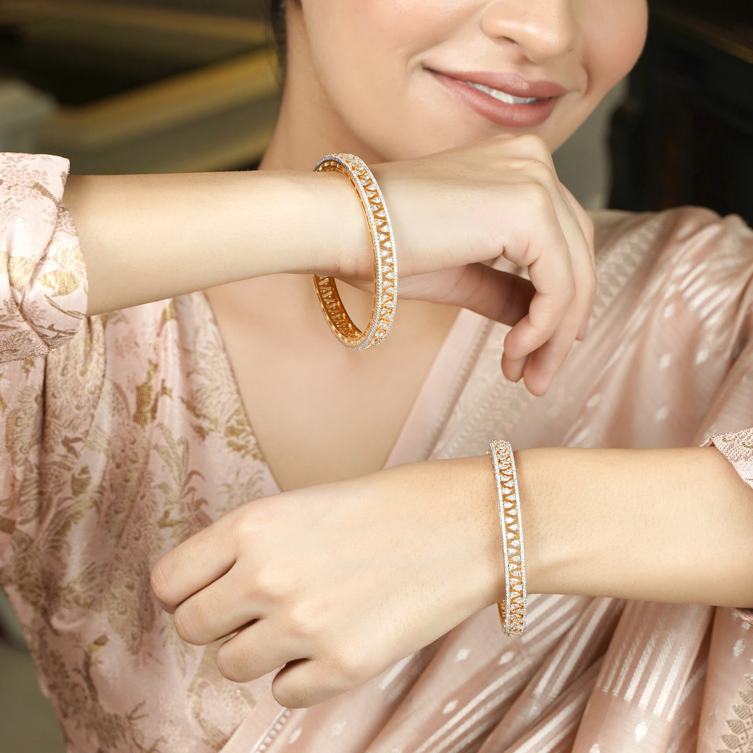 22k Gold Plated Ziya Weave Bangle
