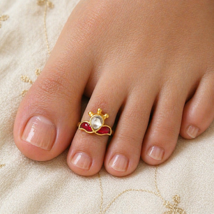 22k Gold Plated Noorja Komal Toe Ring