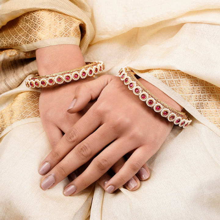 22k Gold Plated Sankranti Aahana Bangle
